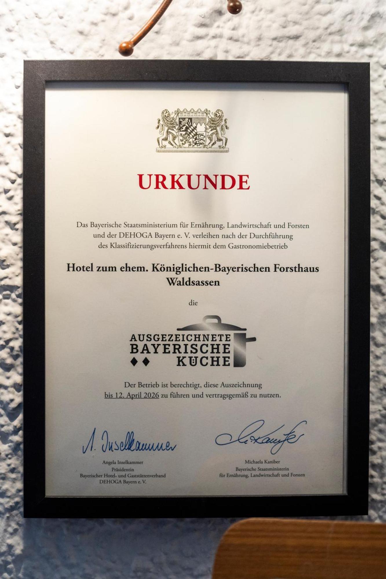 Hotel Zum Ehem. Koenigl. Bayr. Forsthaus Waldsassen Extérieur photo